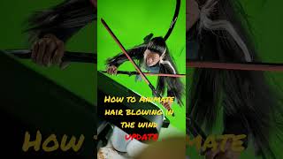 How To Animate Hair Blowing In The Wind [Update] #animation #anime #stopmotion #greenscreen