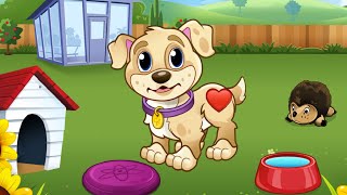 My puppy play day | Litle puppy jumping | Let's Play | Fun Pet Care Kids Game | Baby Monkey Games