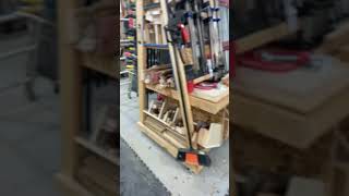 Clamp holder and scrap wood storage unit