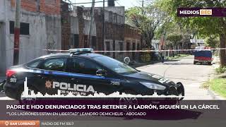 Padre e hijo denunciados tras retener a ladrón, siguen en la cárcel.