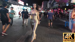 [4K] Pattaya. Thailand. February 19, 2024. Walking around Pattaya.Walking Street, Pattaya Beach Road