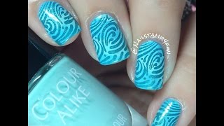 How to: Waves Gradient Nail Stamping