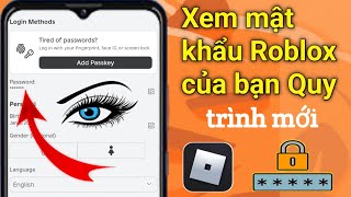 Cách tìm mật khẩu Roblox nếu bạn quên nó (Quy trình mới) |  Xem mật khẩu Roblox..?