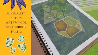 Minimalist art part-2|sketchbook day-3| aesthetic vase art|amna's art galore