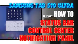 How to Edit Control Center | Status bar Samsung Galaxy Tab S10 Ultra