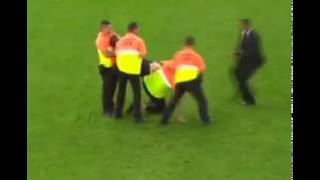 A streaker interrupted the final football match of the 2014 World Cup between Germany and Argentina