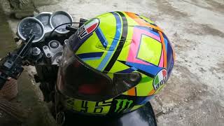 Repaint Helm bawaan vixion jadi AGV soleluna 2016. VR46.