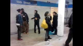 An unnamed choir singing at 15th Street Station