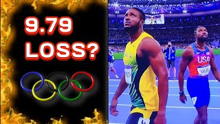 Kishane Thompson SHOCKING LOSS! Mens 100m Final | Paris Olympics (visualizer)