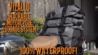 Motorcycle Touring? VIZALLO Extraordinary affordable ,stackable, waterproof soft MOTO luggage system