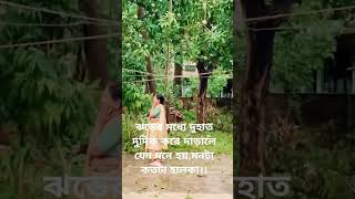 গাছপালা থাকা বাড়িতে,ঝড়ের হাওয়া খাওয়ার মজাটাই আলাদা।।🌫️☁️🌝