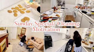 New* Clean my small messy kitchen with me & my living room/ Easy Cookie Recipe 🍪