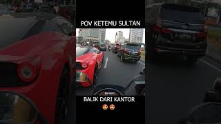 Ketemu Ferrari 458 di hari kerja, Tumben ?! 🤔🤔 #motovlog #motovlogger #ferrari #vlog