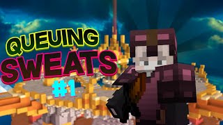 queuing a 10 FKDR nick in bedwars (Queuing Sweaty Parties #1) ft. mEUrte