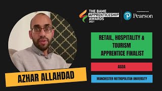 Azhar Allahdad - Asda - Finalist for The BAME Apprenticeship Awards 2021