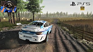 WRC 10 PS5 | Flat Out in Finland in The Porsche 911 | Thrustmaster T-GT 2