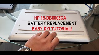 BATTERY REPLACEMENT for HP Model: 15-DB0003CA  HP laptop not holding charge anymore? |EASY DYI