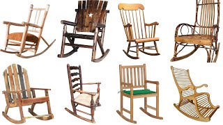 Best 8 Ideas Chic rocking chair made of wood in a rustic style Handmade designer wooden furniture