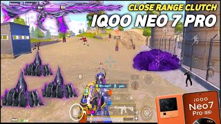 BGMI CLOSE RANGE CLUTCH💥IQOO NEO 7 PRO SMOOTH 90FPS⚡SOLO VS SQUAD 3.0 UPDATE