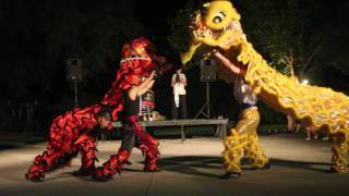 "Be Mine" Lion Dance Performance by White Dragon School of East County -  (vid 1 of 2)