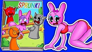 Make INCREDIBOX SPRUNKI Game Book📚 💕 Pinki stuck in the fence Sad story Squishy Surgery