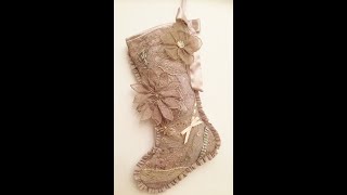 Christmas lace stocking