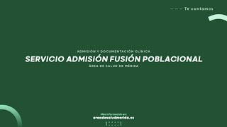 Servicio admisión fusión poblacional | ASM