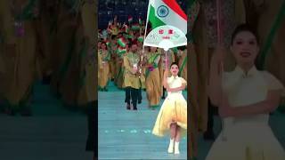 Asian Games 2023  grand opening ceremony || Indian Athletes contingent grand entry with Tricolour 🇮🇳