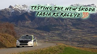 Testing the new Škoda Fabia RS Rally2 💯