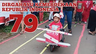 HUT KEMERDEKAAN RI ke 79||warga rt.001/005||jalan santai dan sepeda hias.