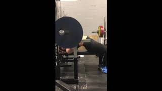 Pin press, 5 reps, RPE 8, 60 kg