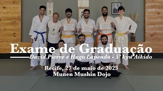 Exame de graduação para 5º kyu de David Pierre e Hugo Lapenda no Munen Mushin Dojo em Recife