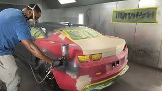 CHEVY CAMARO Getting PAINTED With CUSTOM Flip Paint and DUB Floater Rims Install #carshow #car