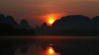 [Free StockFootage 4K Free Download!] Morning Sunrise Reflections Natural Lagoon Krabi Thailand