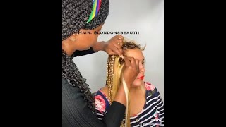 Mixed Blonde Box Braids