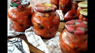 Простой Салат из Баклажанов на Зиму 🍆🍅 🌶 . Консервируем вкусные баклажаны. Рецепт БОМБА 👌