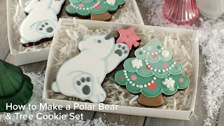 Christmas Polar Bear Cookie Set | Cookie Decorating with Royal Icing