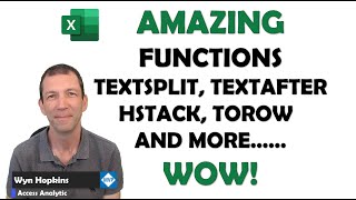 Wow... Amazing Excel TEXTSPLIT, HSTACK, TOROW and more new text and array functions