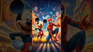 Ai creation|| Mickey+Spiderman & Mickey+Ben10 hybrid #marvel #aicreations #fyp #spiderman