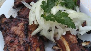 Шашлык из бараньих рёбрышек ( Lamb rib kebabs)отменный получился👌