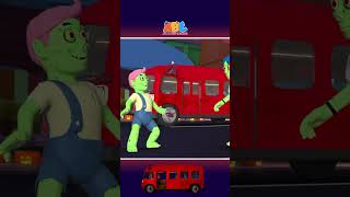 🧟Baby Z Baby Z - A T-rex Dinosaur hiding in the Bus🚌 #shorts #youtubeshorts #kidssongs #halloween