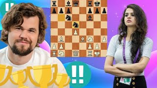 Historical chess game 53, Magnus Carlsen vs Tania Sachdev