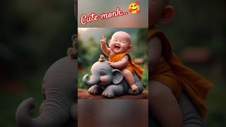 Khul ke jivange...🥹🥹 Cute monk 🥴🥰#viral #youtube #shorts #trending #reels #comedy #funny #shorts