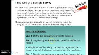 3.1 Sampling and Surveys Part 1