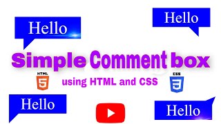 Make simple comments box using HTML and CSS.