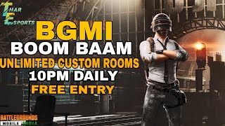 BGMI Daily Free Live Custom Come and Play with us