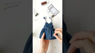 working on new denim dress #dollclothes #paolareina #sewingtips #denim #handmade