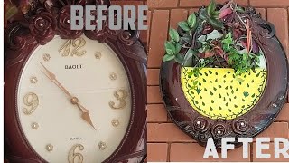 Diy wall clock for planter beautifull wall clock change into planter