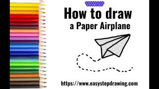 easystepdrawing How to draw paper plane #paperplane #easystepdrawing