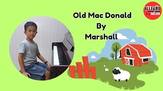 Aloysius Gavriel Marshall plays Old Mac Donald